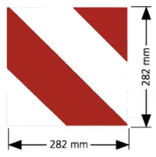 2x Warntafel mit Reflektorfolie auf verzinktem Blech 423x423 mm 