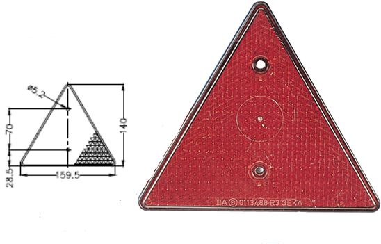 680010 | Dreieckrückstrahler Standard Rot