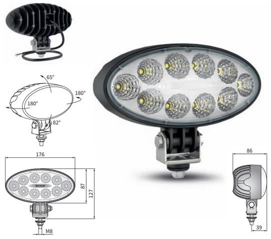 LED-Arbeitsscheinwerfer, 9-32 V, 3071 lm 48 Watt