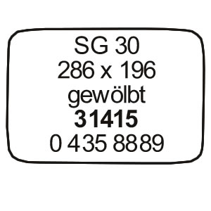 Spiegelglas rechts asphärisch und beheizbar für Altea (5P) bis 03/09  6L1857522A - GA14954 